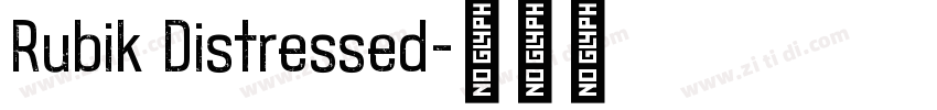 Rubik Distressed字体转换